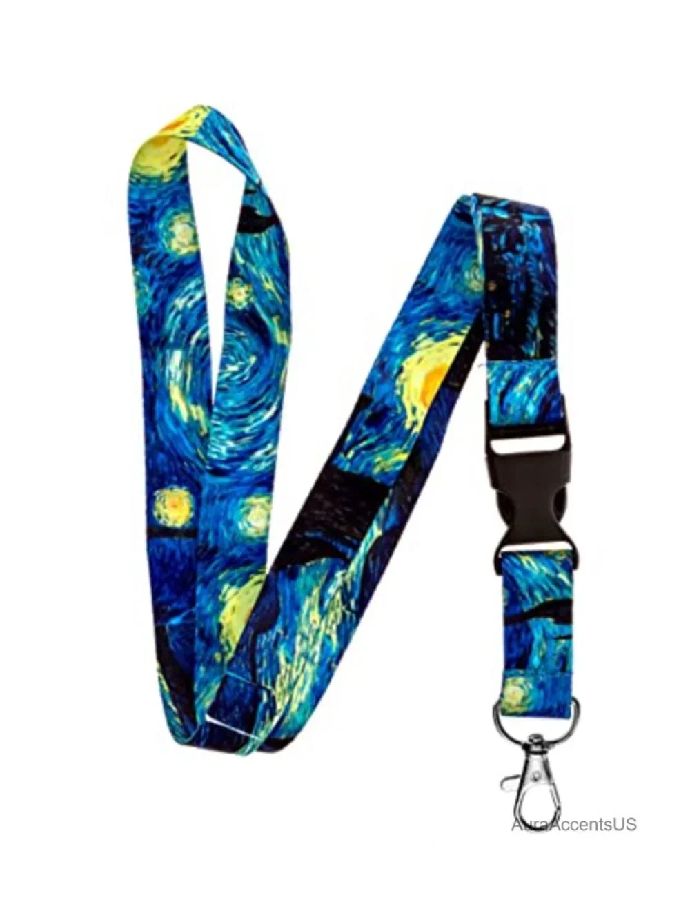 Premium Soft Silky Wide Strapped Lanyard with Spring Clip for Keys ID Badge